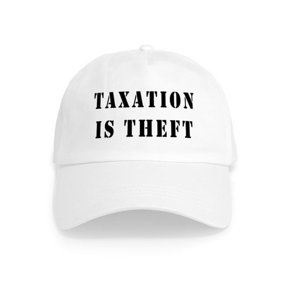 CafePress - Taxation Is Theft Cap - Adjustable 100% Brushed Unisex Casual Cotton Baseball Cap, Beige, 1