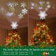 thumbnail image 4 of Adorno para árbol de Navidad LzGUNGY iluminado copo de nieve giratorio con luz LED plateado, 4 of 5