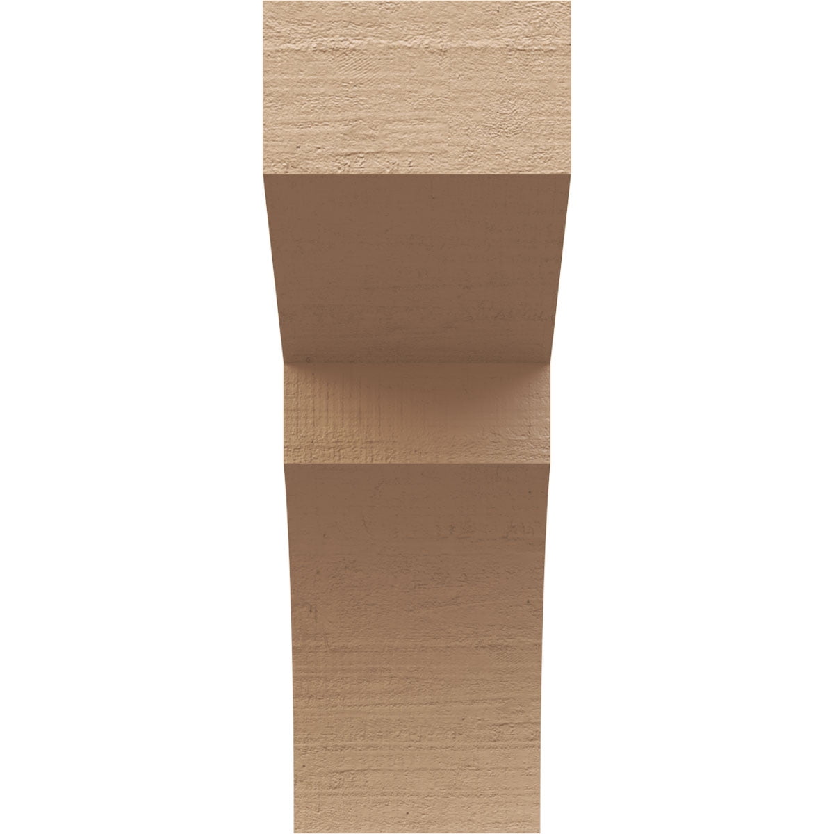 4"W x 8"D x 12"H Classic Monterey Rough Cedar Woodgrain TimberThane Corbel, Primed Tan