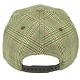 thumbnail image 2 of Khaki Plaid Pattern Print Snapback Flat Bill Blank Hat Cap Plain Adjustable, 2 of 2
