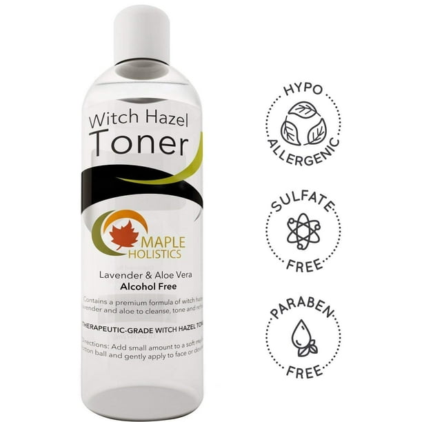Pure Witch Hazel Toner for Face and Body Alcohol Free Therapeutic With