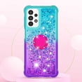 thumbnail image 3 of Phone Case for Samsung Galaxy A13 4G, Shiny Bling Quicksand Effect TPU Bumper Case with Four Corners Anti-Fall Heavy Protection Cover for Samsung Galaxy A13 4G, Blue Purple, 3 of 14
