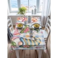 thumbnail image 3 of Spring Gnomes Rectangle Tablecloth, Farmhhouse Floral Botanical Blue Plaid Waterproof & StainResistant Tablecloth, Washable Oil-proof Table Cover for Dining/Party/Wedding/Camping/Buffet 60x102 In, 3 of 9