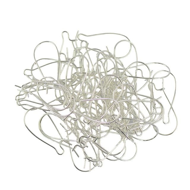 50pcs Toma De De Bricolaje Del Oído Gancho Del Pendiente Del Francés Blanco plateado Sunnimix Francés ganchos del pendiente