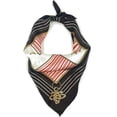 thumbnail image 4 of Women Elegant Vintage Brown Red & White Marine Scarf, 4 of 4