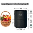 thumbnail image 5 of Bolsas de cultivo de papas Paquete de 3 Bolsas de cultivo de papas de 10 galones Bolsas de cultivo de vegetales de flores para papas, tomates, zanahorias WD.WDQZL Hogar, 5 of 5