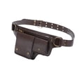 thumbnail image 2 of Riñonera para mujer, accesorio de diseño retro, de piel sintética versátil, ideal como regalo para festivales, con cinturón ajustable Marrón oscuro, 2 of 8