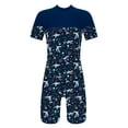 thumbnail image 1 of YEAHDOR Kids Boys Short Sleeve Swimming Jumpsuit Shark Prints One Piece Swimsuit Bathing Suit, 1 of 5