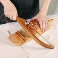 thumbnail image 6 of -Wooden Bread Bow Knife, Serrated Sourdough Cutter, Premium Stainless Steel Serrated Saw Bread Cutter, Bagel Slicer Knife for Homemade Bread, Bagels, Baguettes and More, Sourdough knife, 6 of 6