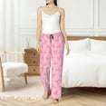 thumbnail image 4 of Fotbe Pink Bows Pantalones de Pijama para Mujer, Pantalones de Dormir, Pantalones Pj con Cordón y Bolsillos-Medium, 4 of 6
