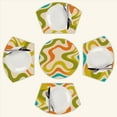 thumbnail image 2 of Abstract wavy colorful design Round Table Placemats Set Of 5 Wedge Table Mats Washable Heat Resistant Place Mat For Dining Table Kitchen Farmhouse Restaurant, 2 of 6