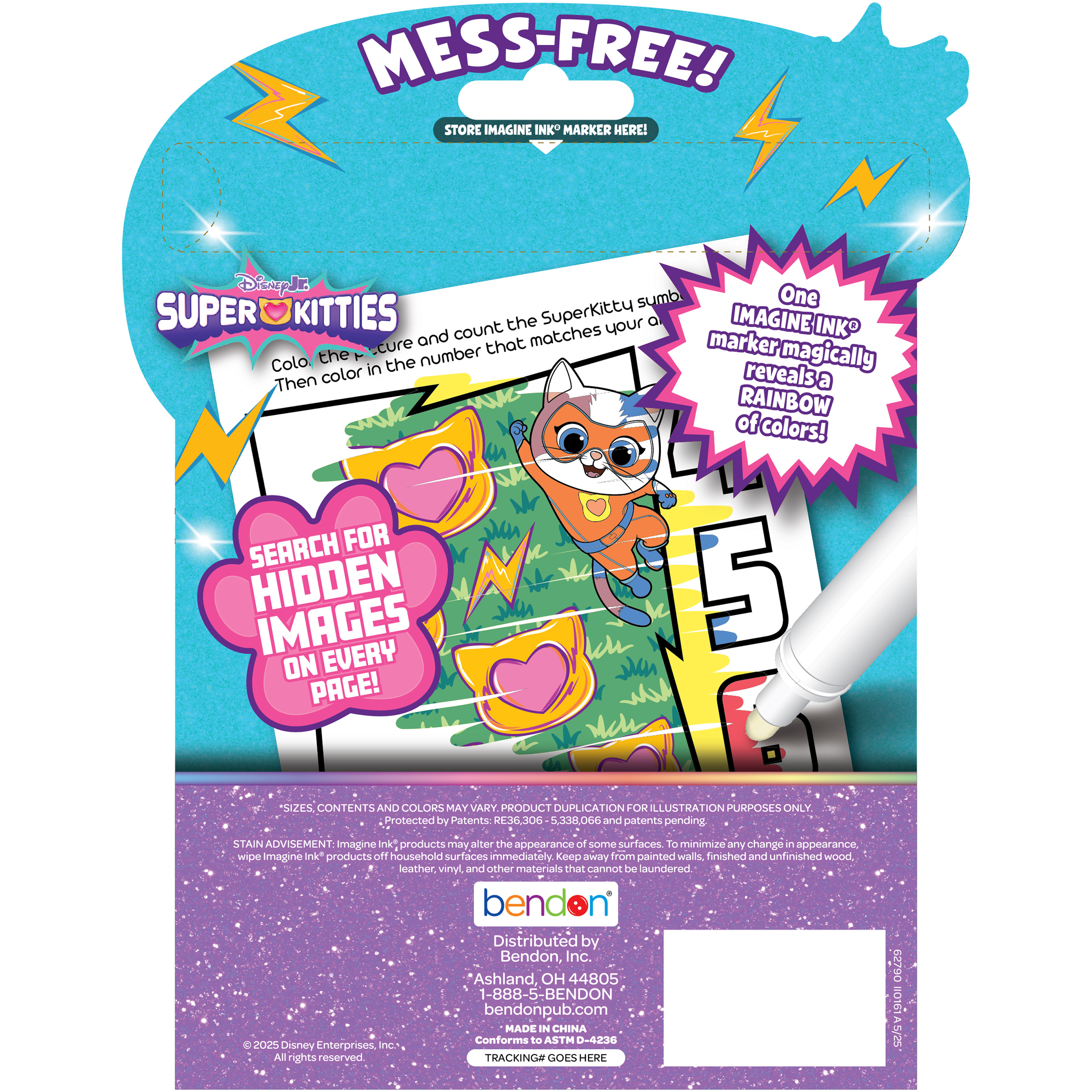 Disney Jr Super Kitties 16-Page Imagine Ink Coloring and Activity Book with Mess-Free Marker, by Bendon