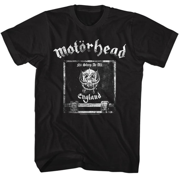Motorhead No Sleep At All Black Adult T-Shirt Xlt