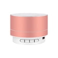 thumbnail image 2 of Zzbeans Metal Bluetooth Speaker, Mini Portable Speaker with LED Lights and Memory Card Slot, Bluetooth 5.0 Wireless Speaker for Phone Computer Audio, Luminous Party Travel Office Home Use, Rose Gold, 2 of 3
