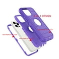 thumbnail image 3 of EBIZCITY iPhone12 / iPhone 12 Pro Case , Phone Case for Apple iPhone 12 / iPhone 12 Pro 6.1 inches, Shockproof Heavy Duty Armor Plastic & Rubber Rugged Bumper 3-in-1 Case Cover -Purple, 3 of 6