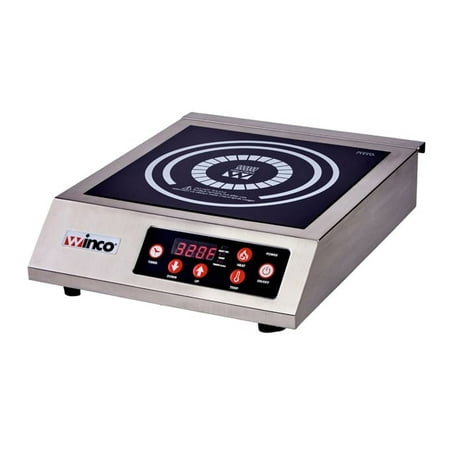 Winco EIC-400C, Commercial Electric Induction Cooker with 20 Amp Power Cord, 1800W