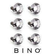 BINO 6-Pack Crystal Drawer Knobs - 1.25" Diameter (32mm), Bronze - Dresser Knobs for Dresser Drawers Crystal Knobs and Pulls H