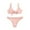 Pink, variant on Women Swimsuit Solid Color Print Split Bathing Suits High Waist Pants Suspender Backless Bikini 2025 Swim Suit Red