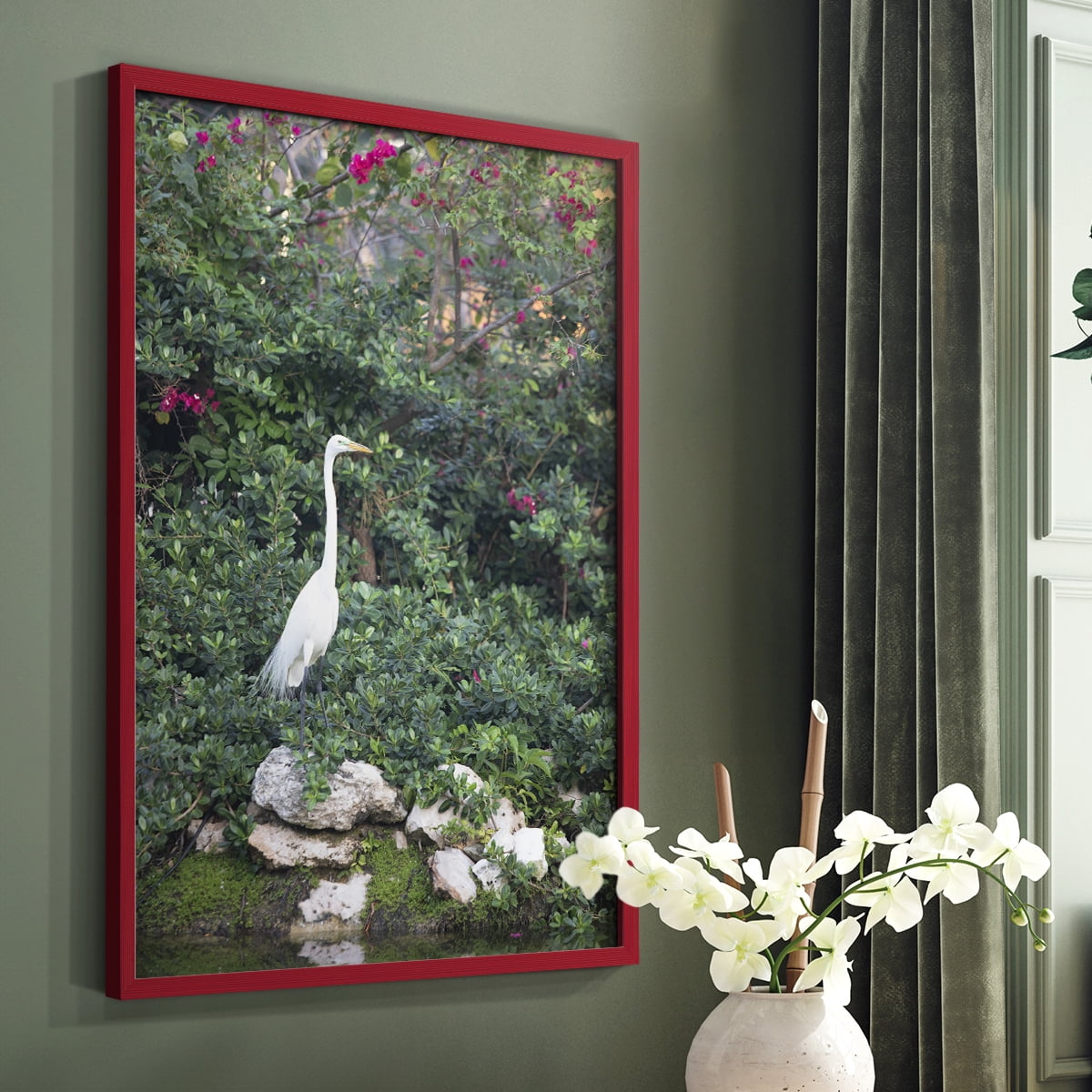 Matisse MDCCCXXI Framed Print in Red Solid Wood 22 x 28 Framed Print