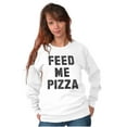 thumbnail image 4 of Feed Me Pizza Unisex Plus Fleece Graphic Sweatshirt Brisco Brands 4X, 4 of 5