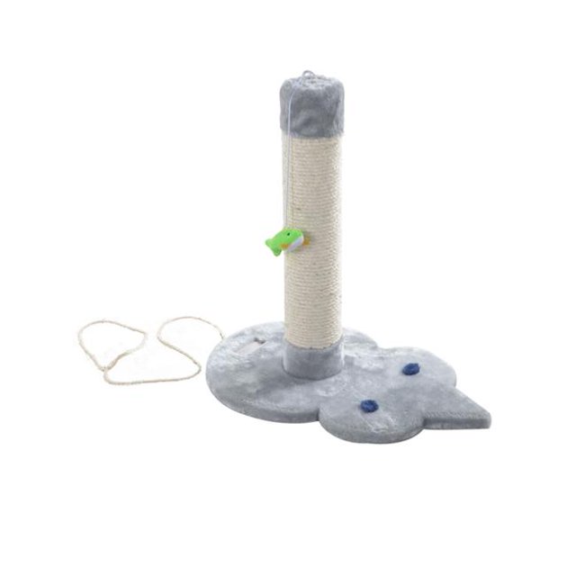 Mouse Shape Real Wood Cat Scratcher Toy Sisal Scratching Post For Kitty TraInIng
