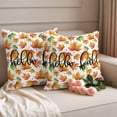 thumbnail image 2 of Fall Orange Maple Outdoor Waterproof Pillow Covers, Thanksgiving Autumn Leaves Rustic Decorative Square Throw Pillowcase Sofa Cushion Sham for Patio/Couch/Chair, 20"x20" 2 Pack, 2 of 8