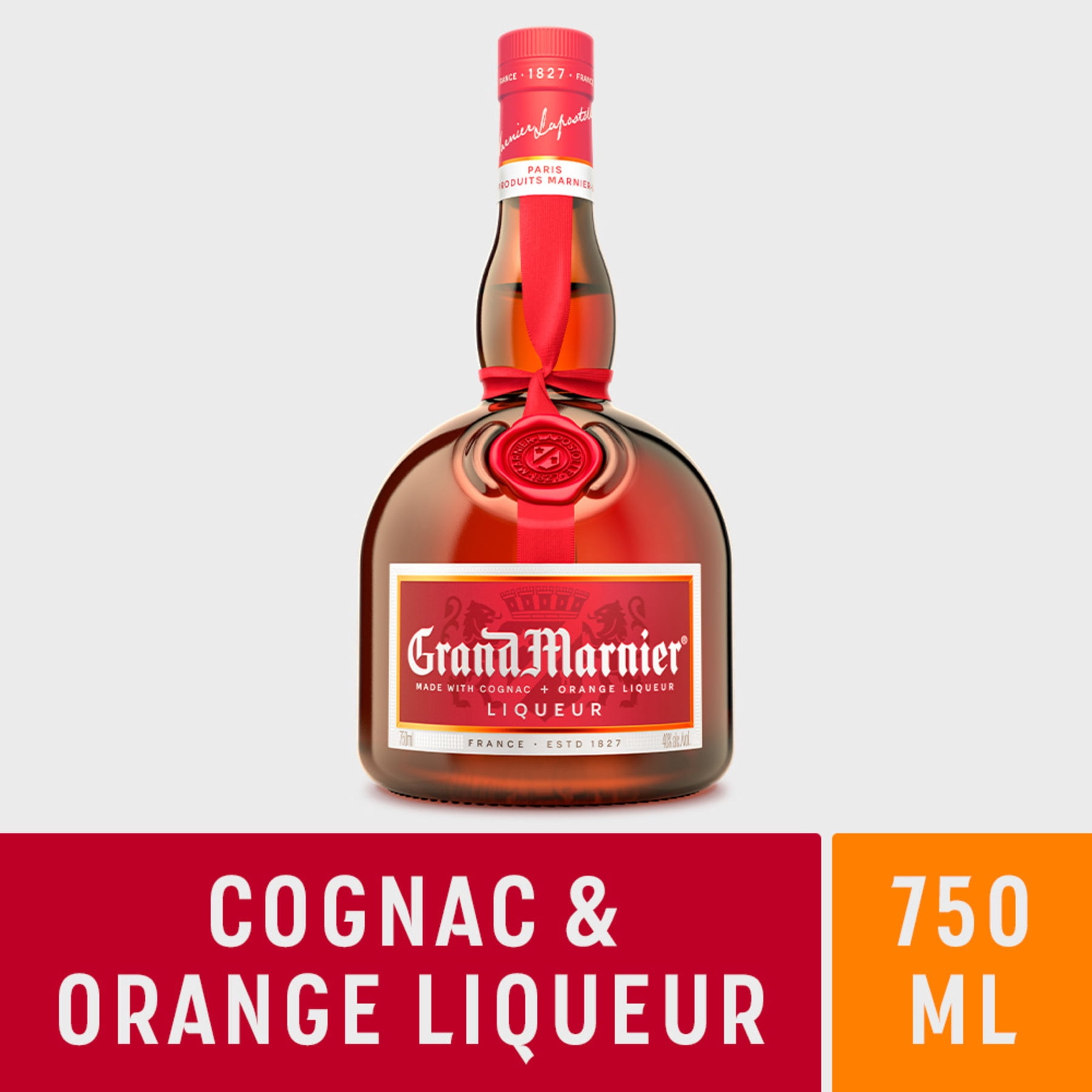 Grand Marnier, Cognac and Orange Liqueur, 750 mL, Cordon Rouge