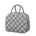 thumbnail image 1 of Sac à Lunch Fusion Rayé et à Carreaux – Design Rustique à Carreaux, Sac Isotherme Réutilisable pour Travail et École, 1 of 3