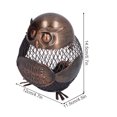 thumbnail image 2 of Durable Art Wrought Iron Owl Multifunctional Storage Tank Piggy Bank Coin Bank Metal Iron Coin, 2 of 9