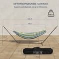 thumbnail image 2 of Belleze 10ft Double Hammock Stand with Carrying Bag, Portable Set, Oasis, 2 of 7