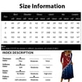 thumbnail image 3 of Women's 4th of July 250th Anniversary Artistic Pattern Dress 3/4 Sleeve Button Neck Midi Dress Loose Fit Casual Patriotic Independence Day USA Flag Soft Fabric Everyday Wear Red M, 3 of 4
