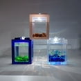 thumbnail image 1 of EIMELI Acrylic Fish Bowl Office Ornamental Transparent Desktop Ecology Box with Light, 1 of 6