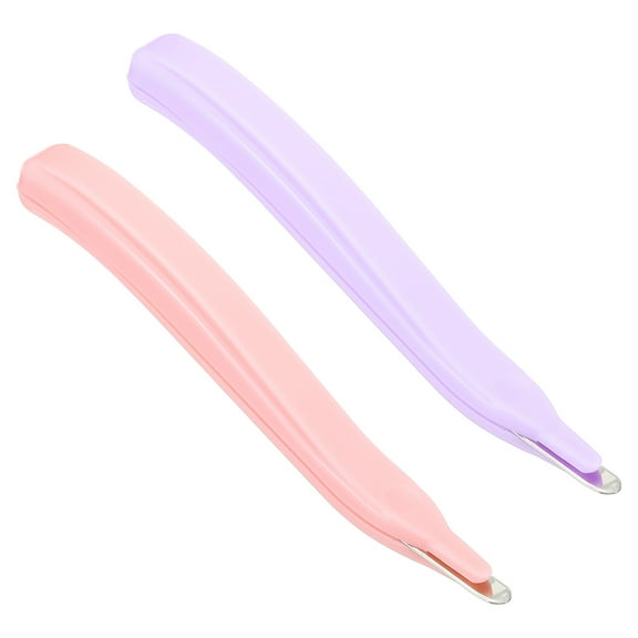 Uxcell Staple Remover Magnetic Staple Puller Desktop Removal Tool Cutting Tool, Purple, Pink 2 Pack
