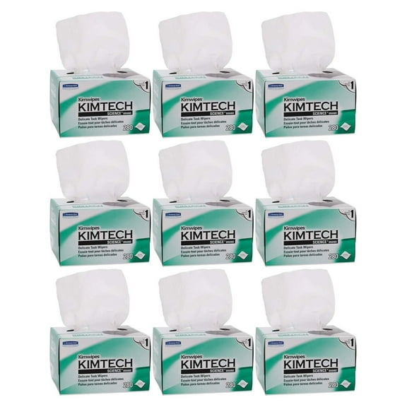 Professional QLZSTWUH Kimtech Science KimWipes Delicate Task Wipers, 4.4 x 8.4 in. 1-ply, 9 Box of 280 280 Count (Pack of 9)