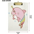 thumbnail image 3 of FMSHPON Shark Dolphin Unicorn Mermaid Clipboard Hardboard Wood Nursing Clip Board and Pull for Standard A4 Letter 13x9 inches, 3 of 8