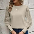thumbnail image 2 of LIaqionyy Womens Tops Dressy Casual Long Sleeve Fall Outfits Business Blouses Cute T Shirts Work Clothes, 2 of 7