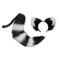 thumbnail image 2 of Cats Ears Hair Hoop Long Tail Cosplay Headpiece Accesorios para el cabello Dress up Decor Headwear para fiestas temáticas de animales Performance Negro Hugo Traje de juego de cosplay, 2 of 8