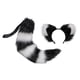 thumbnail image 2 of Gatos de peluche Orejas Cola Cosplay Vestir Disfraz Accesorios para el cabello Decoración peluda Sombreros para fiestas temáticas de animales Negro Fernando Traje de juego de cosplay, 2 of 8
