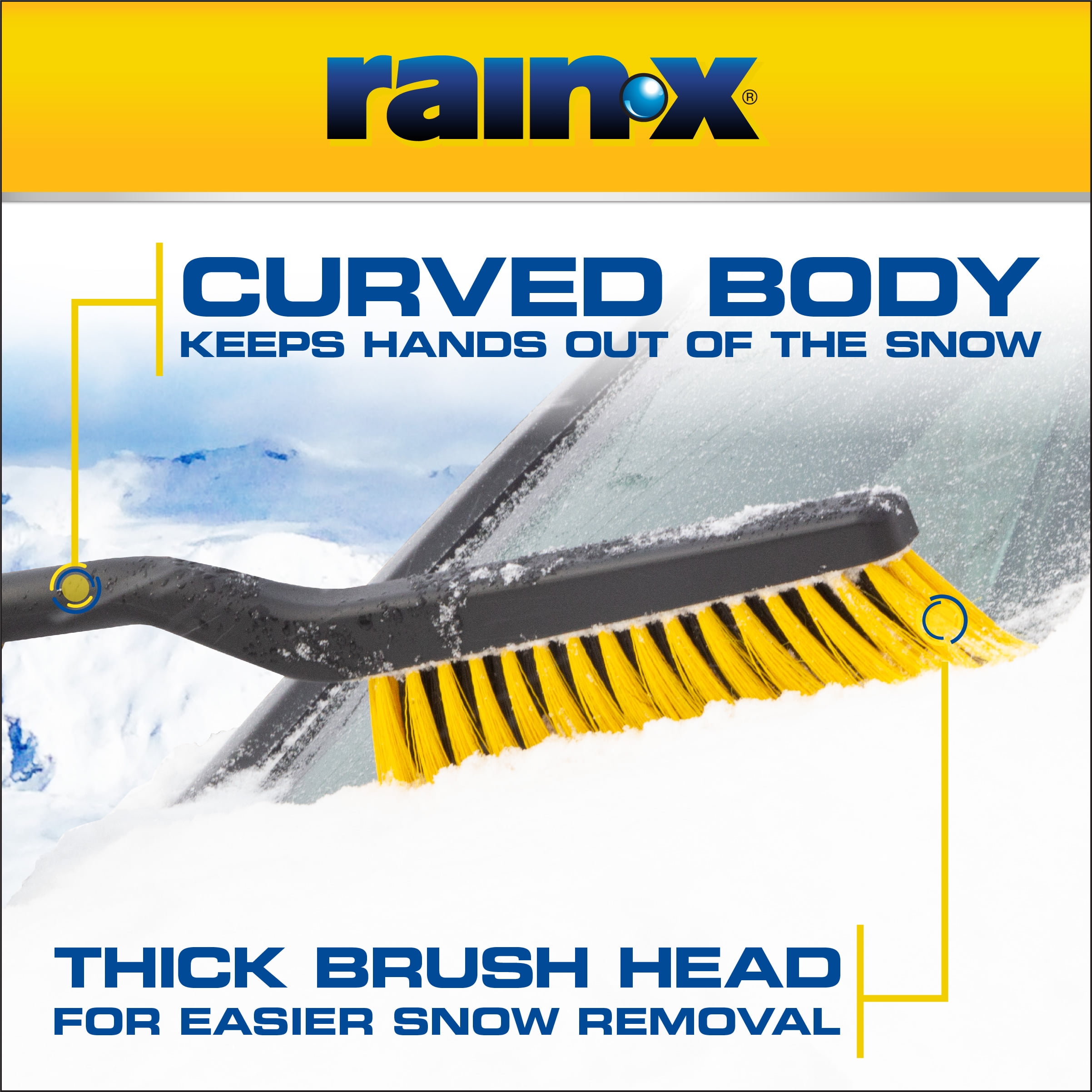 Rain-X Heavy Duty Ice Scraper with Rubber Grip - Black & Yellow - 11
