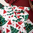 thumbnail image 6 of Girls Ruffle Long Sleeve Dress All Over Christmas Tree Printed Lightweight Cute Loose Casual Dresses, 6 of 7