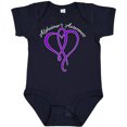 thumbnail image 3 of Inktastic Alzheimer's Awareness Purple Ribbon Heart Boys or Girls Baby Bodysuit, 3 of 5