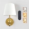 thumbnail image 4 of [Wireless Wall Light] 1Pack wireless wall light, (including bulb) 3 color temperature adjustable, with LED display and remote  rechargeable battery 2000mAh, 4 of 10