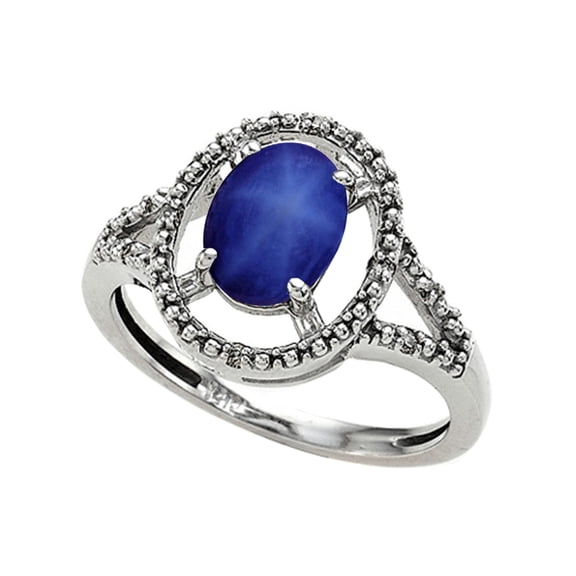 Tommaso Design� Oval 8x6mm Created Star Sapphire Ring
