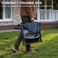 thumbnail image 5 of EVER ADVANCED Heavy Duty Oversized Directors Chair for Outdoor, Portable Folding Camping Chair with Side Table and Pocket, Supports 400 lbs, for Lawn, Sports, Fishing, Picnic, Beach, Black, 5 of 8