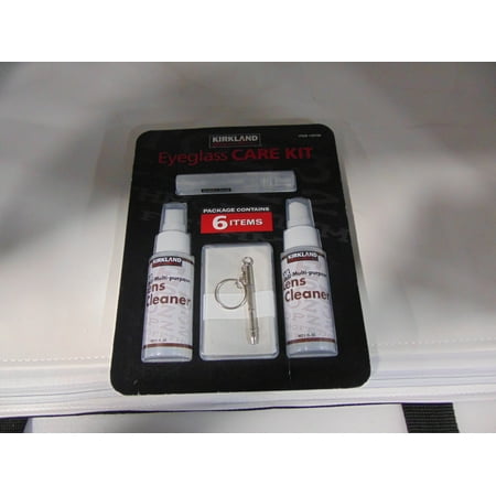 (8-Pack) Eyeglass CARE KIT 6 pack screwdriver Keychain / Microfiber Cloth / Lens solution by Kirkland Signature