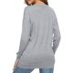thumbnail image 4 of Gibobby Sudadera con forro polar Mujer 1 Uds. Sudadera holgada informal de manga larga con cuello redondo de Color sólido para mujer Otoño Invierno 1 Uds. Sudadera sin capucha(Gris, XXL), 4 of 5