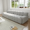 thumbnail image 5 of Magic Home 102.4 inch Oversized Loveseat Sofa,3D Mesh Fabric Comfy Sectional Cloud Sofa Couches,Curved Couch for Living Room, Office, Apartment,No Assembly Required (Light Gray), 5 of 12