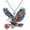 Eagle Necklace with Flower, variant on Hummingbird/Phoenix/Owl/Dove/Flamingo/Raven/Blue Jay/Cardinal/Peacock/Eagle/Parrot/Robin Necklace for Women 925 Sterling Silver Bird Pendant Necklace Animal Jewelry Gift for Mother Wife