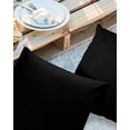 thumbnail image 2 of Pack of 2 Outdoor Pillow Covers, Solid Color Black Waterproof Square Throw Pillowcase Cushion Decorative Pillow Covers for Couch Patio Tent, 16x16 in, 2 of 6