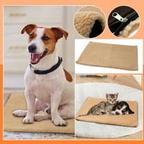Self Warming Cats Bed Self Heating, Cats Dog Mat, Extra Warm Thermal Pet Pad for Indoor Outdoor Pet Pad Washable, with Heat Storage Aluminum Foil Lining (Brown)